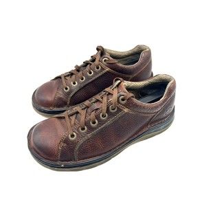 Dr Martens Mens 8 Womens 9 Oxford Shoe Eyelet Lace up Brown Leather 90s